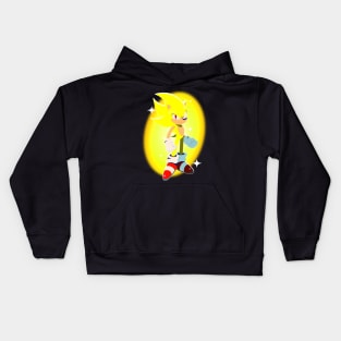 Super Sonic in Rise of the Wisps style Kids Hoodie